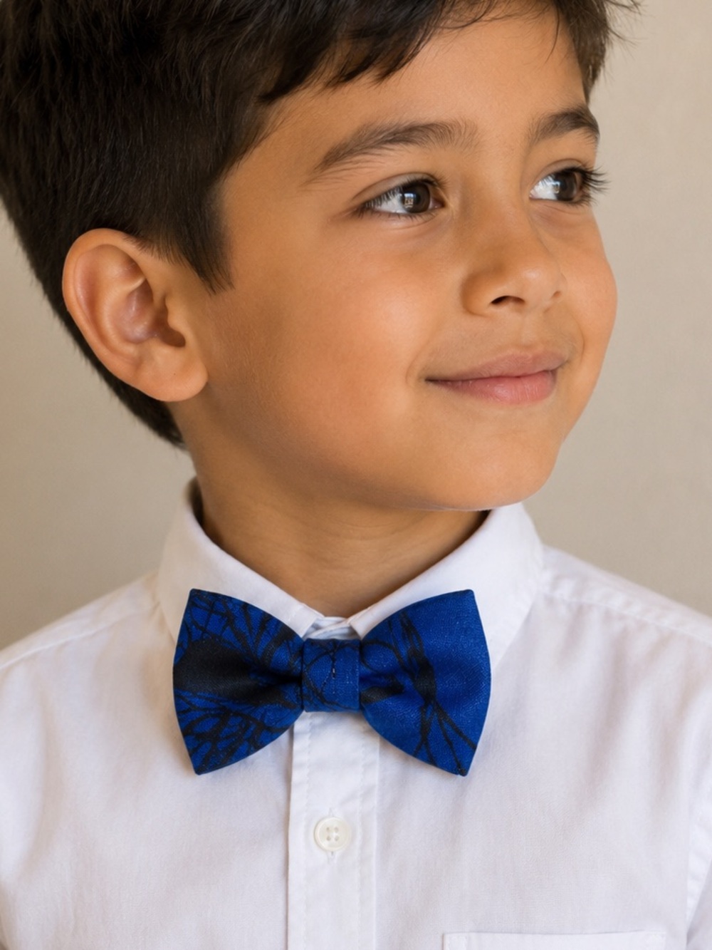 Spider-Man Blue Fabric Bow tie with Green Elastic - Unbranded